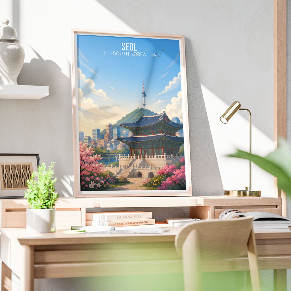 Seol - South Korea - Travel Poster Print Modern Style Wall Art