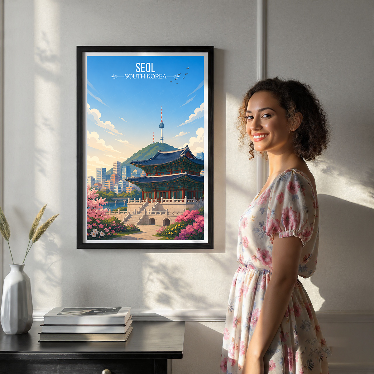 Seol - South Korea - Travel Poster Print Modern Style Wall Art