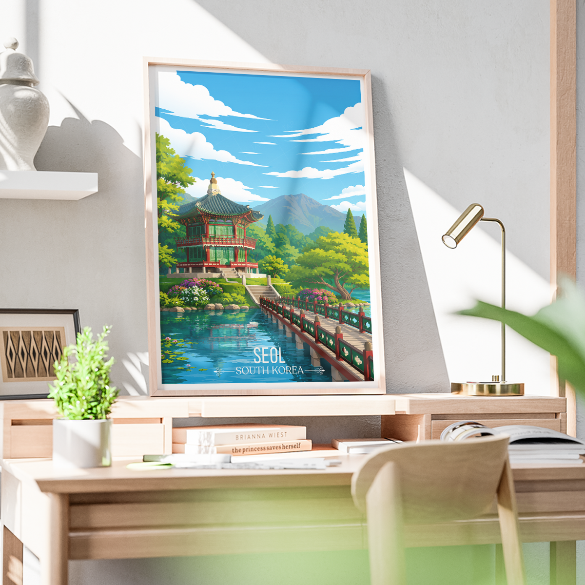 Seol - South Korea - Travel Poster Print Modern Style Wall Art