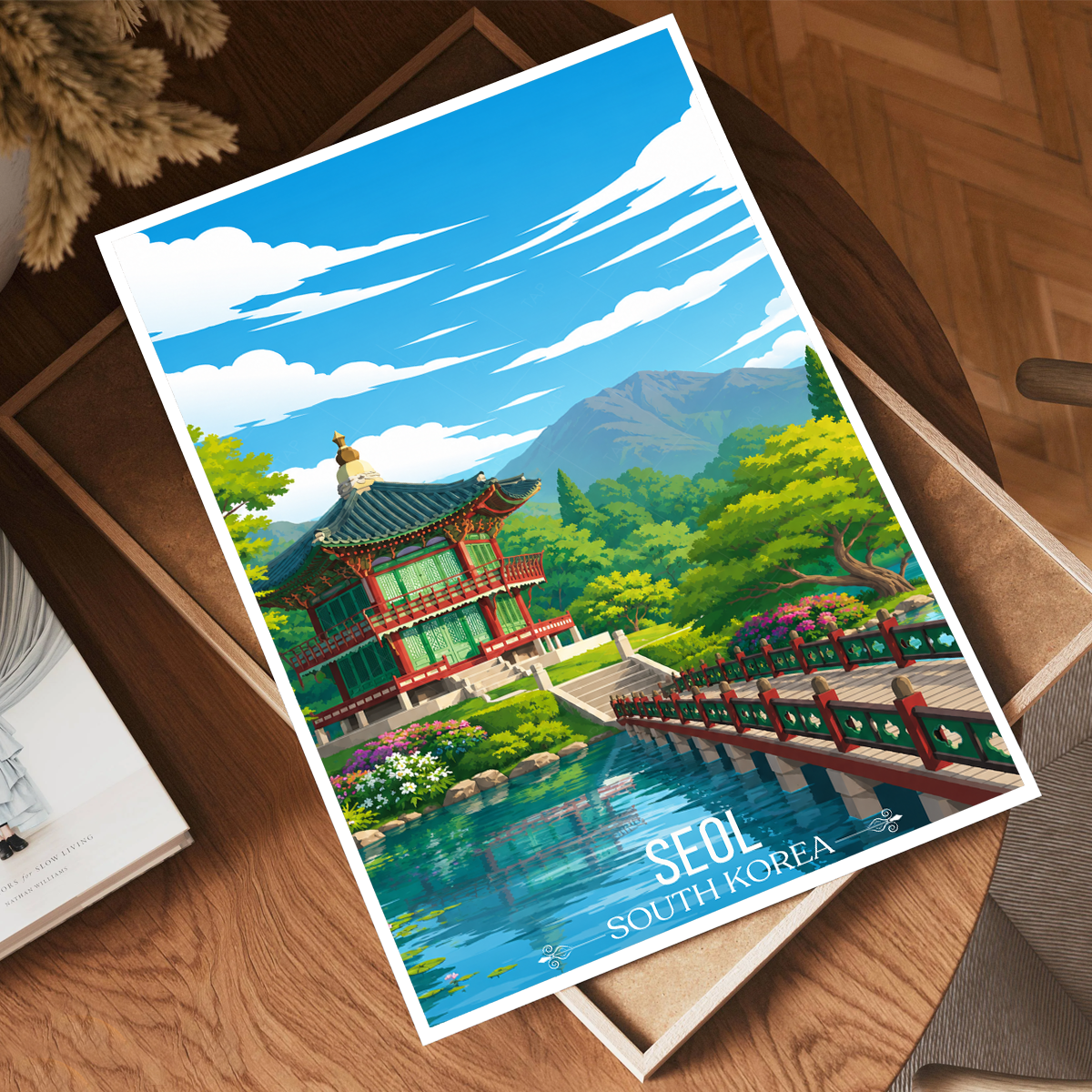 Seol - South Korea - Travel Poster Print Modern Style Wall Art