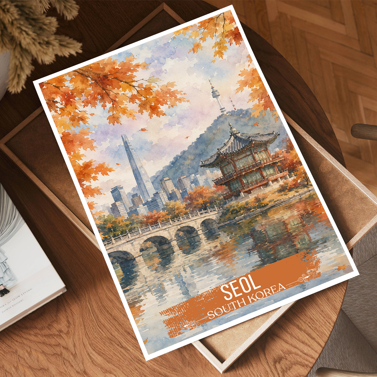 Seol - South Korea - Travel Poster Print Modern Style Wall Art