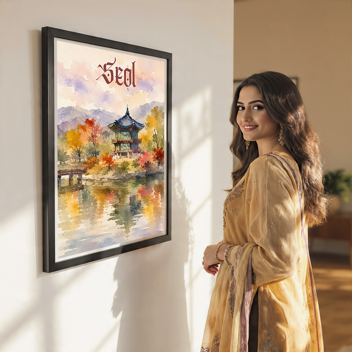 Seol - South Korea - Travel Poster Print Modern Style Wall Art