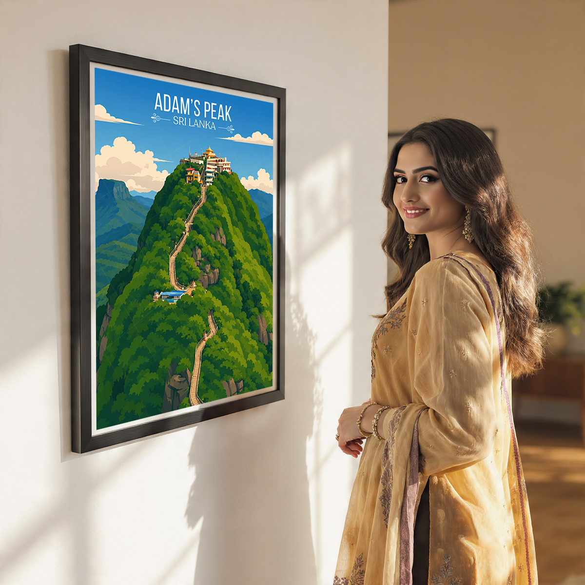 Adam's Peak - Sri Lanka - Travel Poster Print Modern Style Wall Art - Art Print - Travel Art Poster