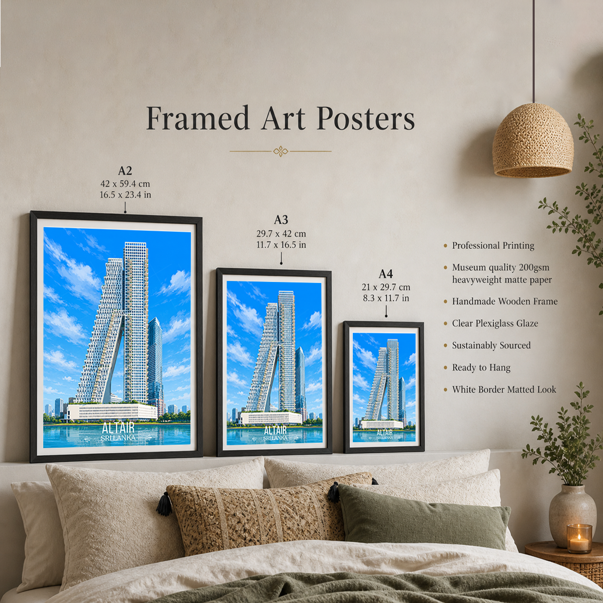 Altair - Sri Lanka - Travel Poster Print Modern Style Wall Art - Art Print - Travel Art Poster