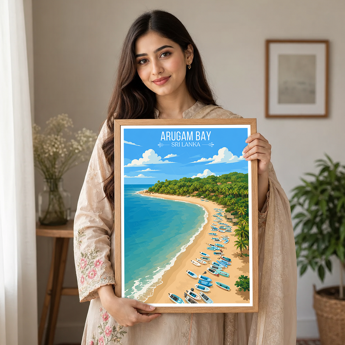 Arugam Bay - Sri Lanka - Travel Poster Print Modern Style Wall Art - Art Print - Travel Art Poster