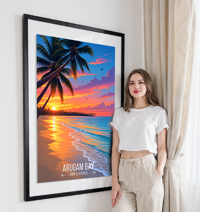 Arugam Bay - Sri Lanka - Travel Poster Print Modern Style Wall Art - Art Print - Travel Art Poster