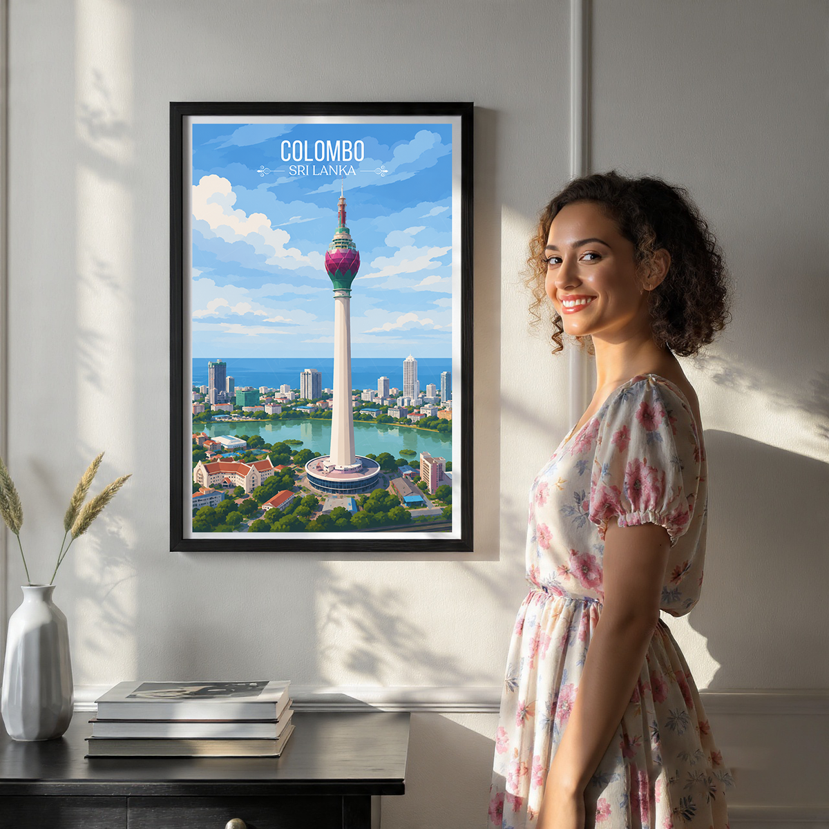 Colombo - Sri Lanka - Travel Poster Print Modern Style Wall Art - Art Print - Travel Art Poster