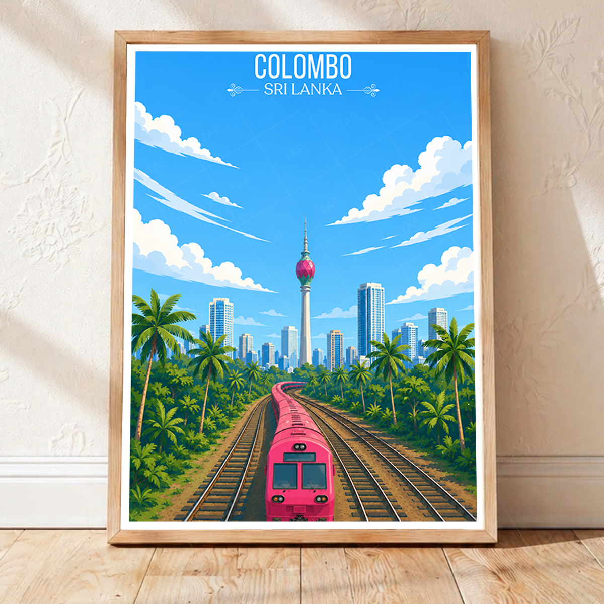 Colombo - Sri Lanka - Travel Poster Print Modern Style Wall Art - Art Print - Travel Art Poster