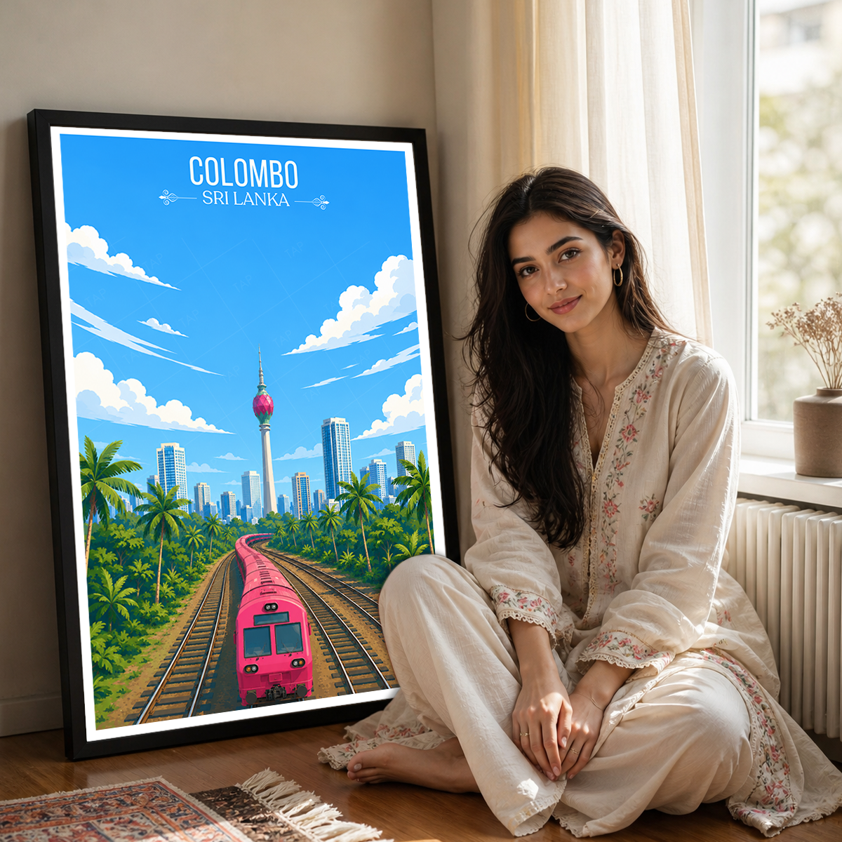 Colombo - Sri Lanka - Travel Poster Print Modern Style Wall Art - Art Print - Travel Art Poster