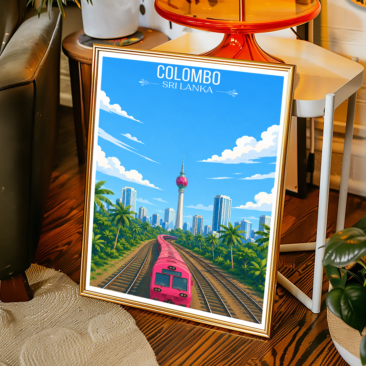 Colombo - Sri Lanka - Travel Poster Print Modern Style Wall Art - Art Print - Travel Art Poster