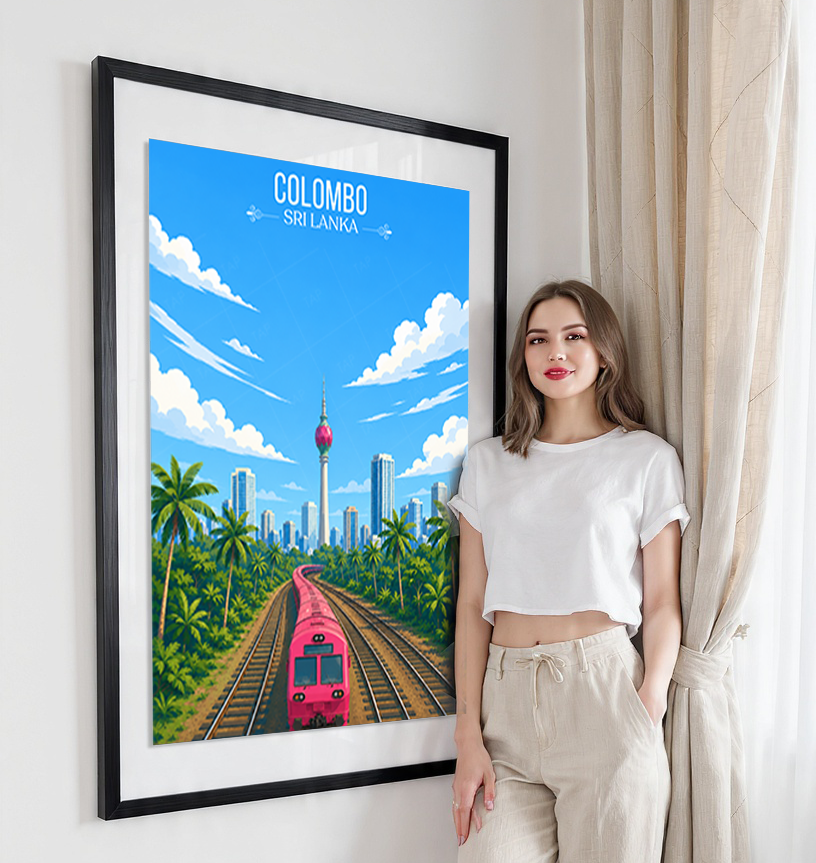 Colombo - Sri Lanka - Travel Poster Print Modern Style Wall Art - Art Print - Travel Art Poster