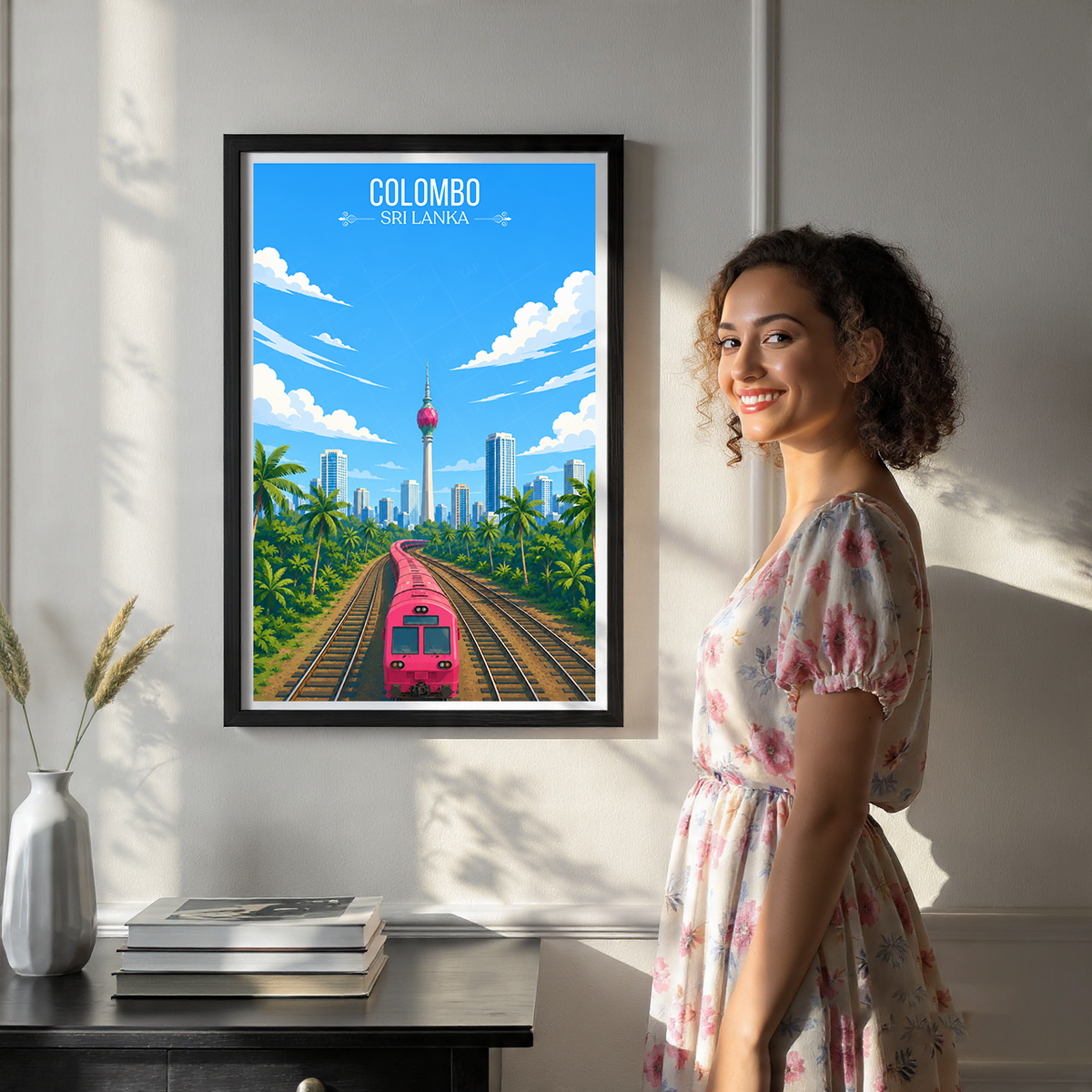 Colombo - Sri Lanka - Travel Poster Print Modern Style Wall Art - Art Print - Travel Art Poster