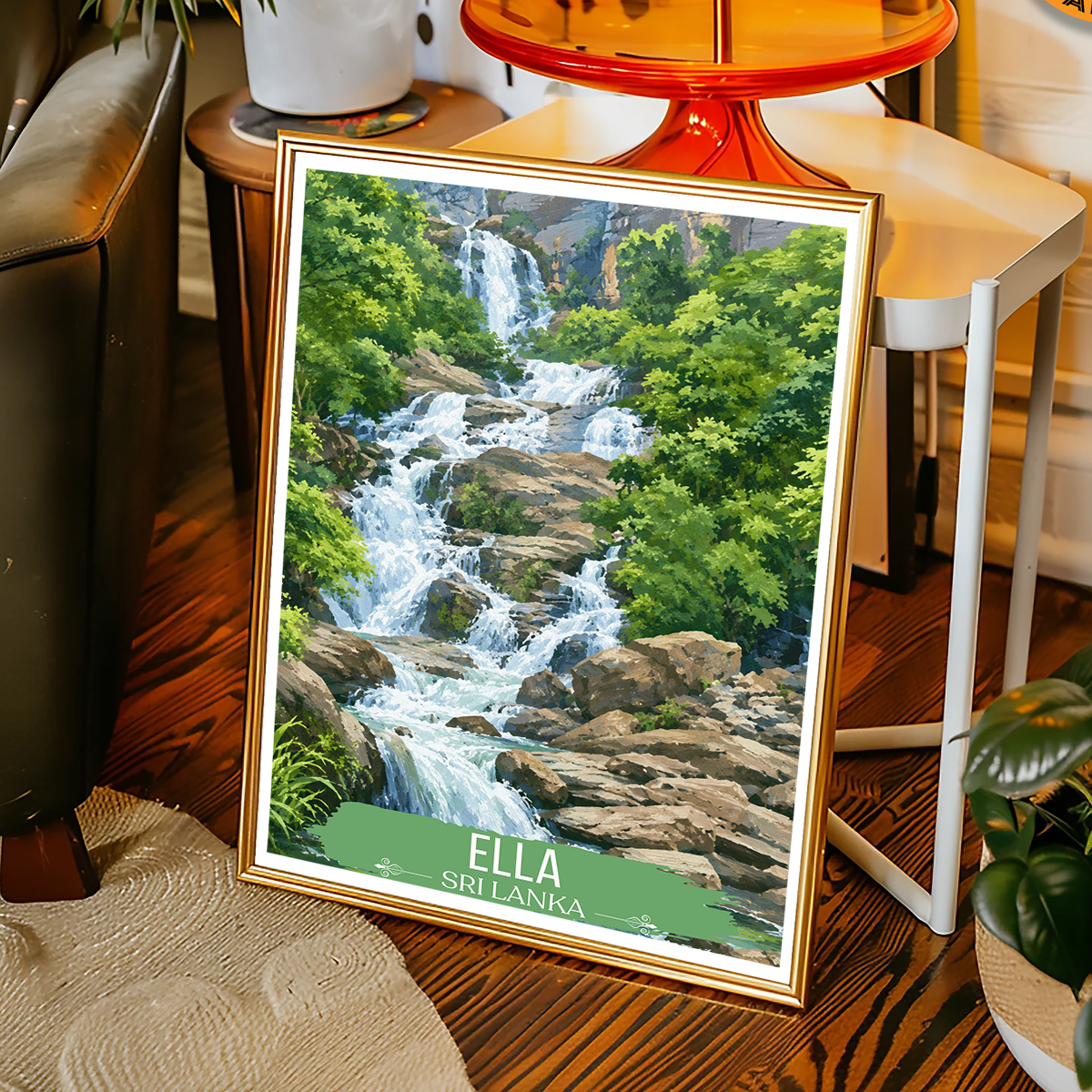 Ella - Sri Lanka - Travel Poster Print Modern Style Wall Art - Art Print - Travel Art Poster