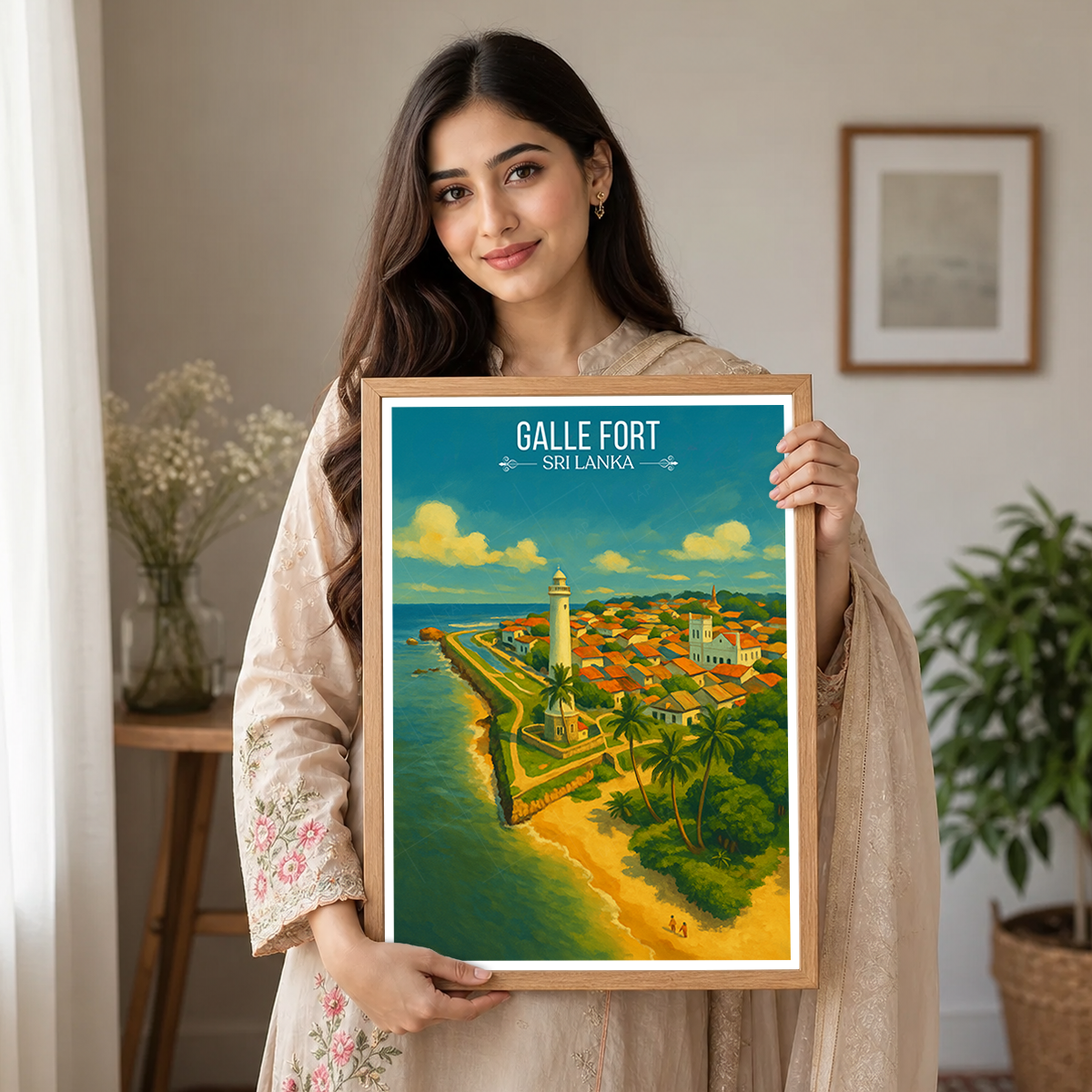 Galle Fort - Sri Lanka - Travel Poster Print Modern Style Wall Art - Art Print - Travel Art Poster