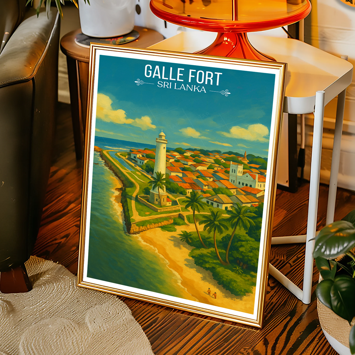 Galle Fort - Sri Lanka - Travel Poster Print Modern Style Wall Art - Art Print - Travel Art Poster
