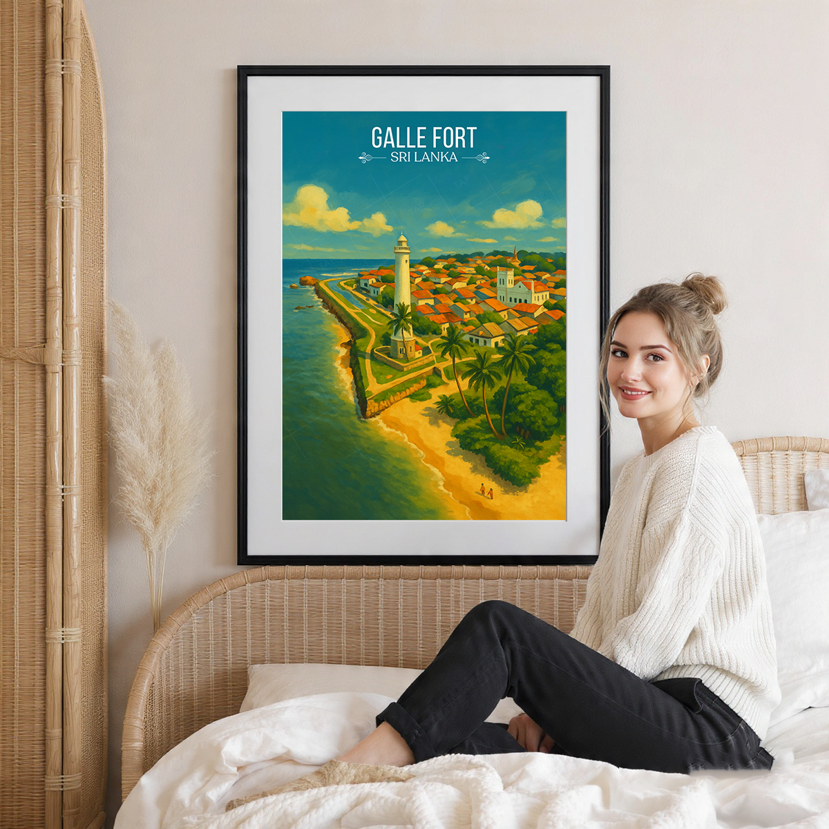 Galle Fort - Sri Lanka - Travel Poster Print Modern Style Wall Art - Art Print - Travel Art Poster