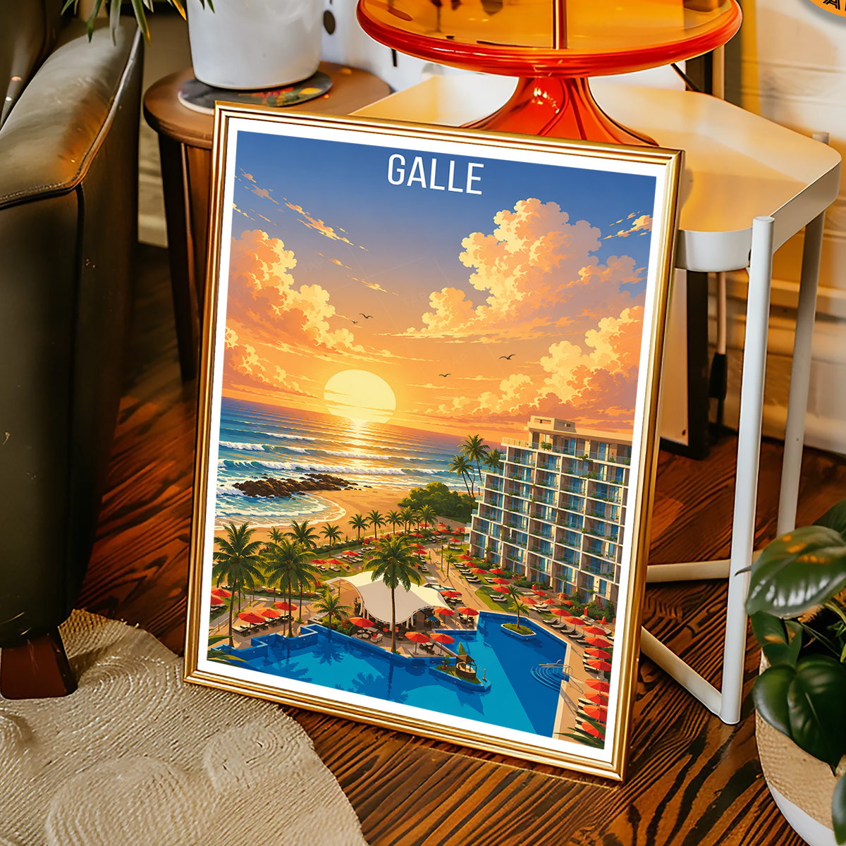 Galle - Sri Lanka - Travel Poster Print Modern Style Wall Art - Art Print - Travel Art Poster
