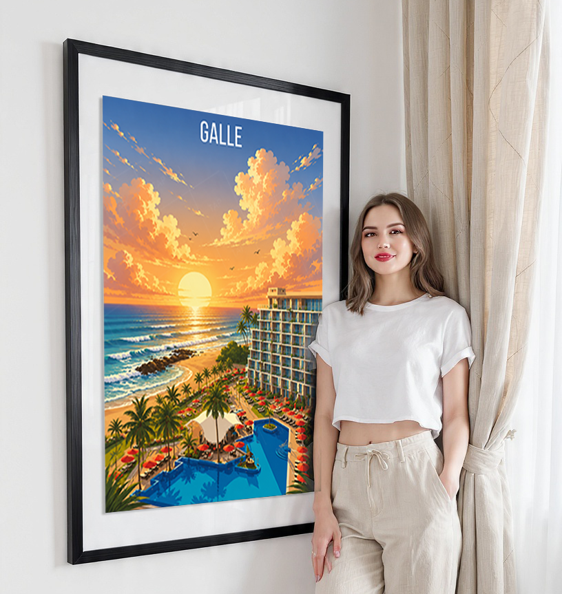 Galle - Sri Lanka - Travel Poster Print Modern Style Wall Art - Art Print - Travel Art Poster