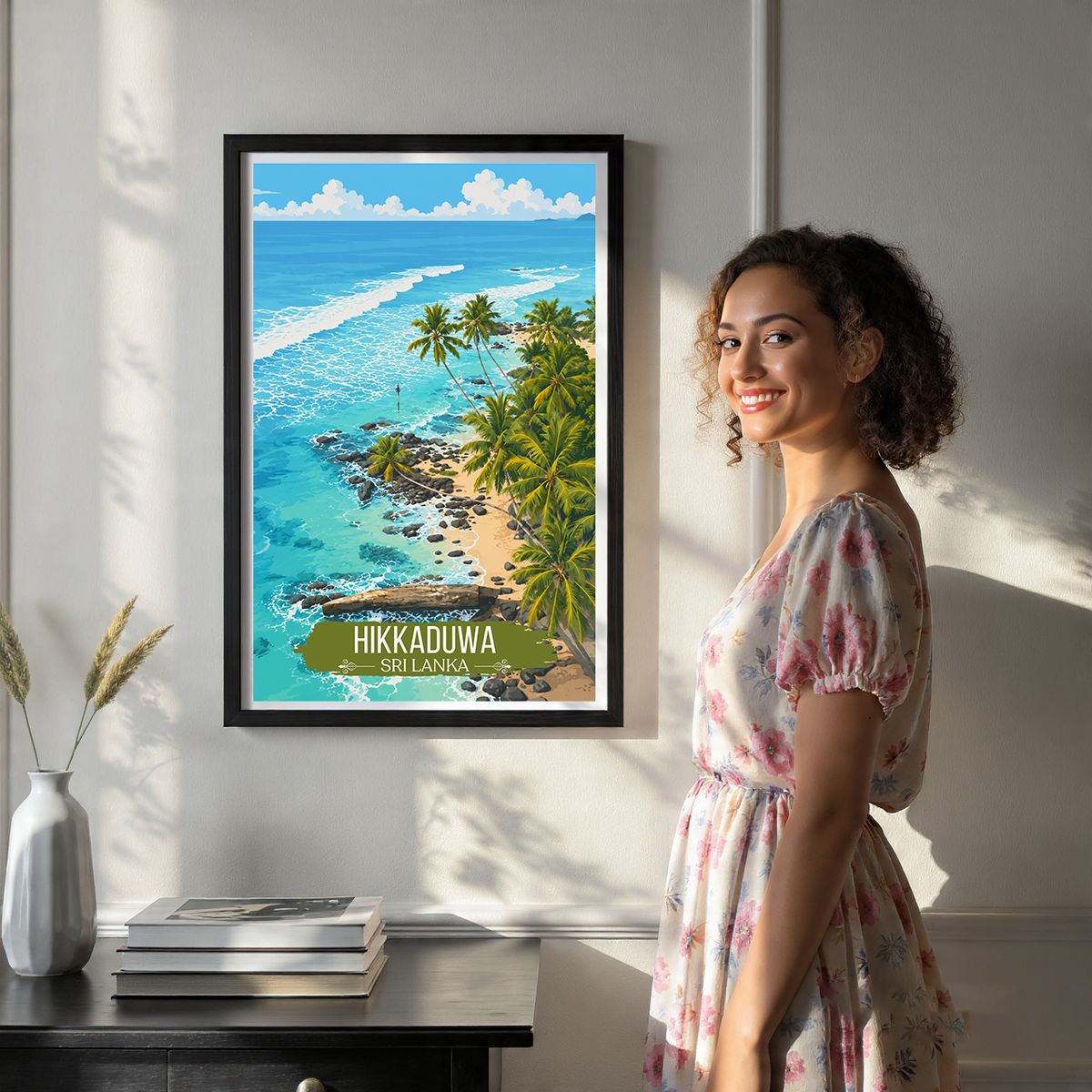 Hikkaduwa - Sri Lanka - Travel Poster Print Modern Style Wall Art - Art Print - Travel Art Poster