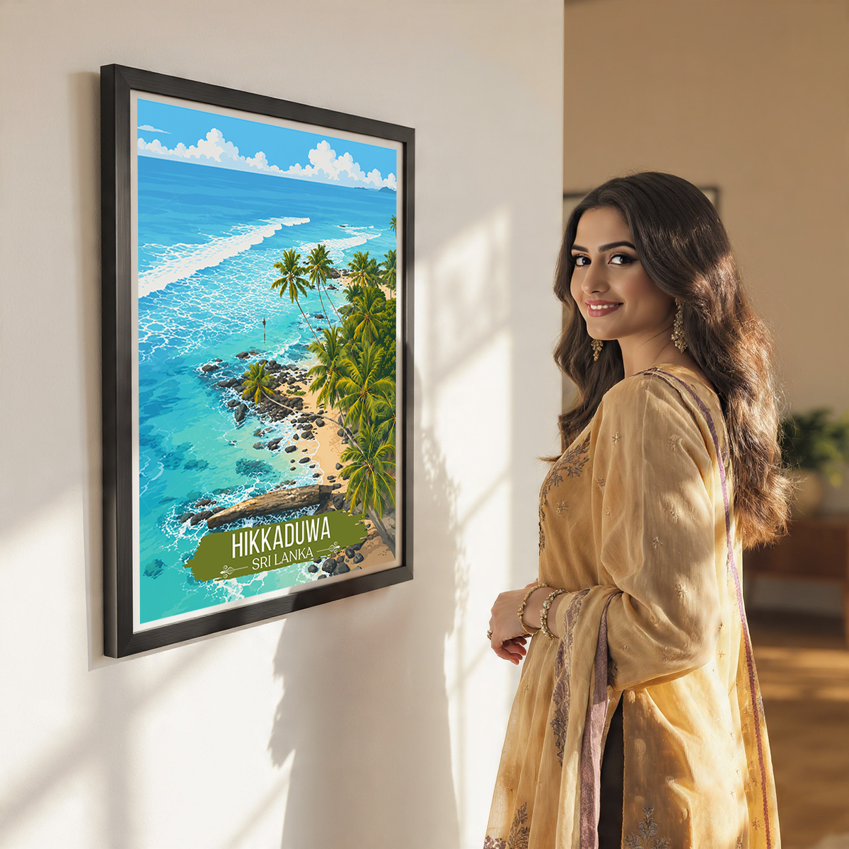 Hikkaduwa - Sri Lanka - Travel Poster Print Modern Style Wall Art - Art Print - Travel Art Poster