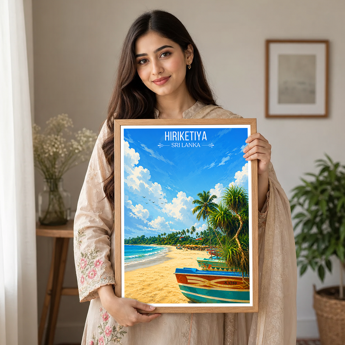 Hiriketiya - Sri Lanka - Travel Poster Print Modern Style Wall Art - Art Print - Travel Art Poster