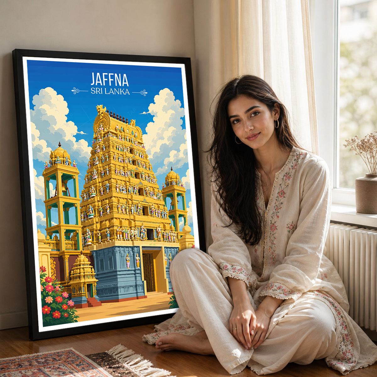 Jaffna - Sri Lanka - Travel Poster Print Modern Style Wall Art - Art Print - Travel Art Poster