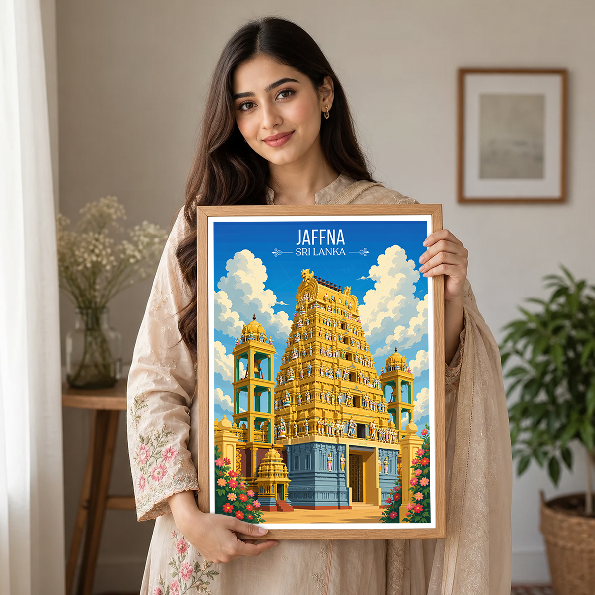 Jaffna - Sri Lanka - Travel Poster Print Modern Style Wall Art - Art Print - Travel Art Poster