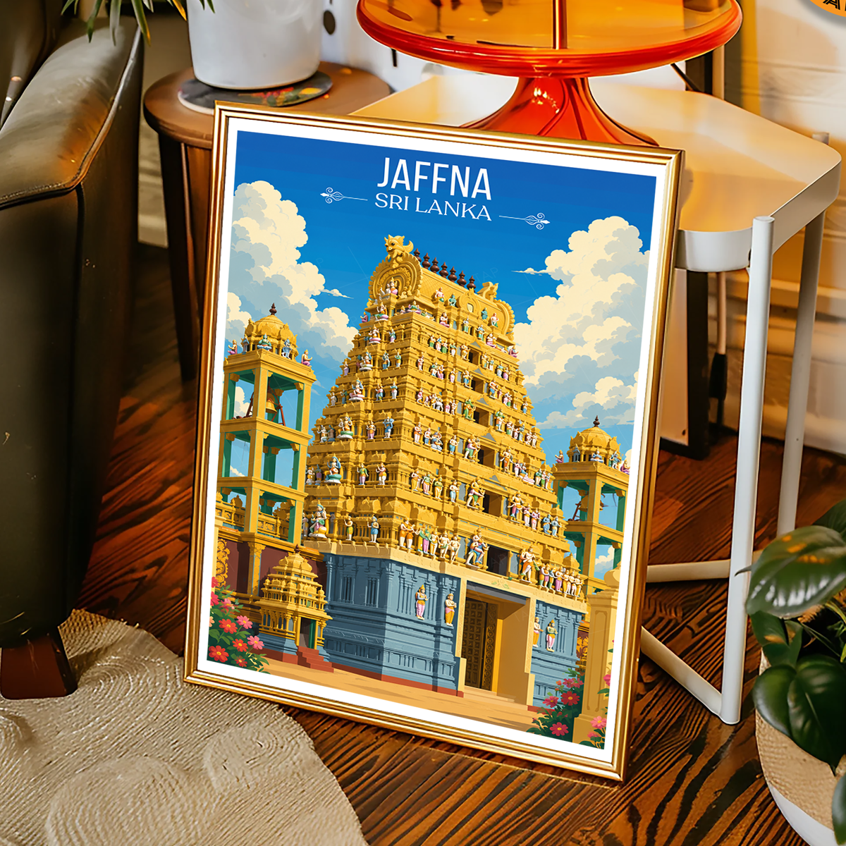 Jaffna - Sri Lanka - Travel Poster Print Modern Style Wall Art - Art Print - Travel Art Poster