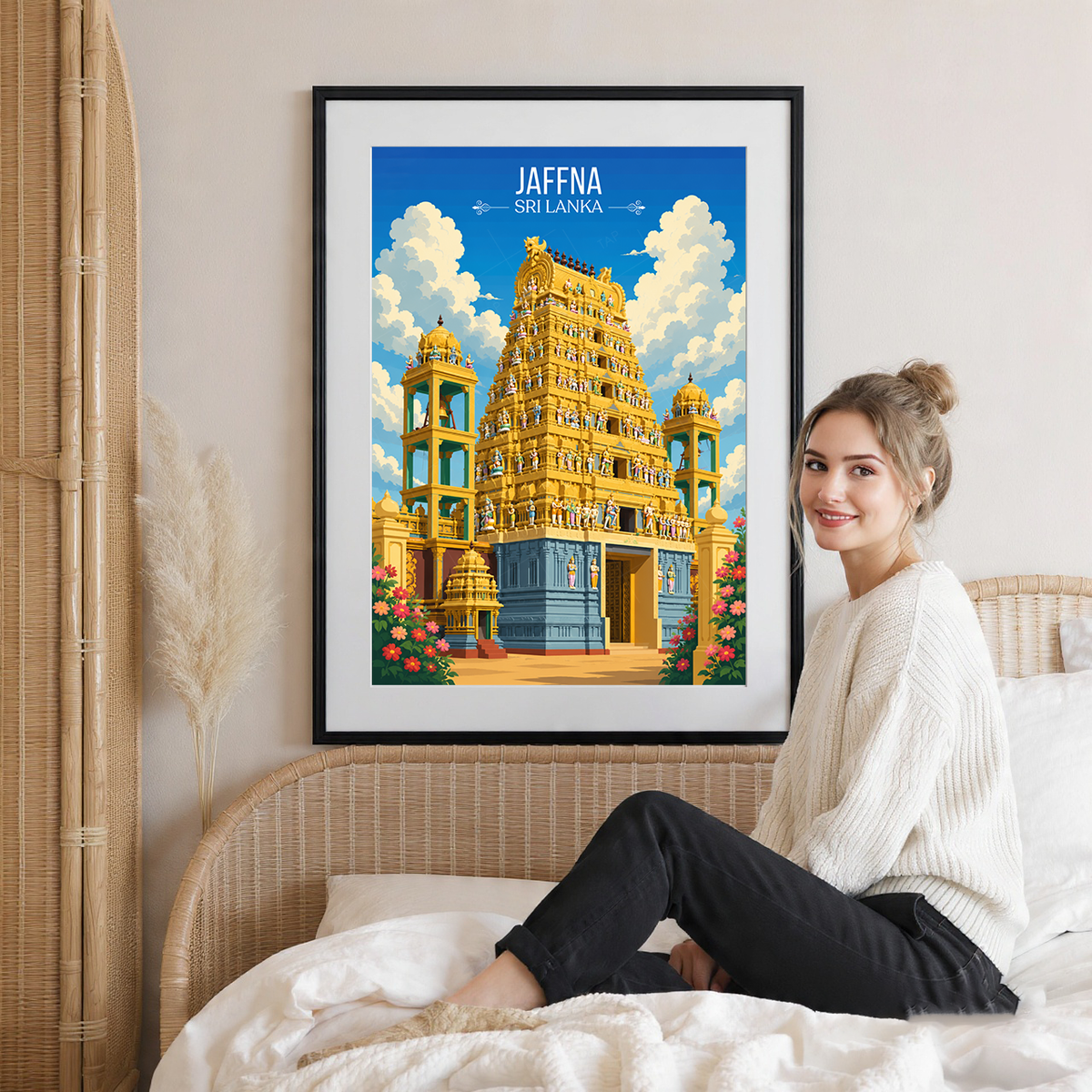 Jaffna - Sri Lanka - Travel Poster Print Modern Style Wall Art - Art Print - Travel Art Poster