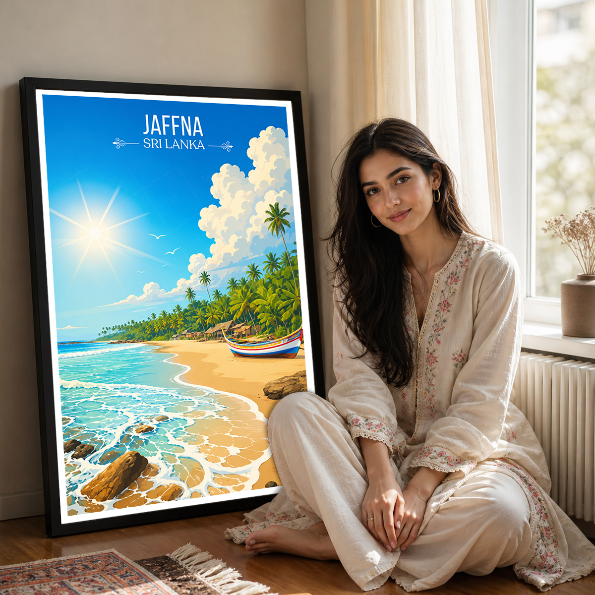 Jaffna - Sri Lanka - Travel Poster Print Modern Style Wall Art - Art Print - Travel Art Poster