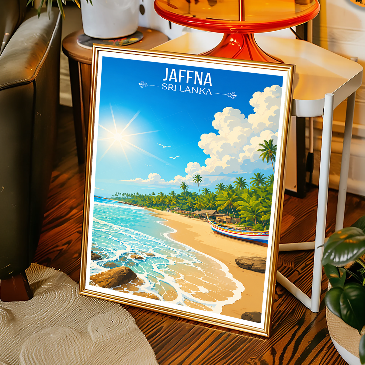 Jaffna - Sri Lanka - Travel Poster Print Modern Style Wall Art - Art Print - Travel Art Poster