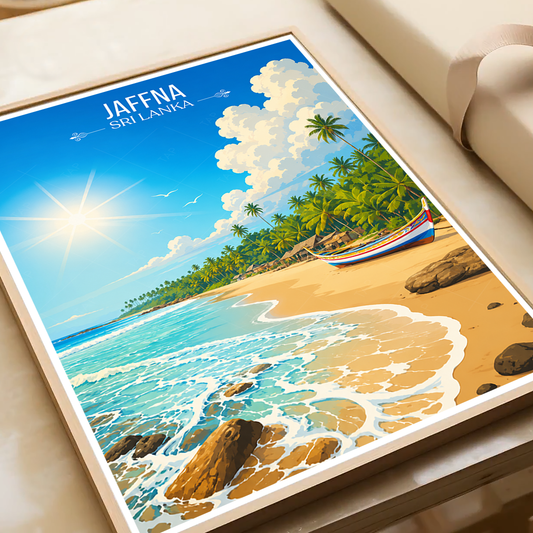 Jaffna - Sri Lanka - Travel Poster Print Modern Style Wall Art - Art Print - Travel Art Poster