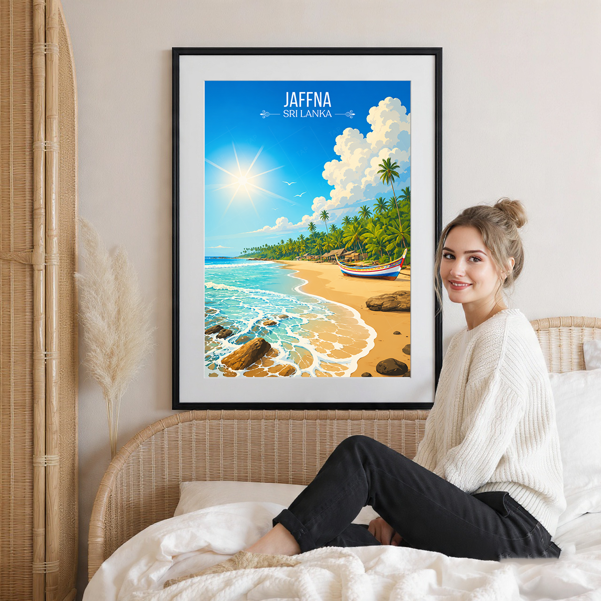 Jaffna - Sri Lanka - Travel Poster Print Modern Style Wall Art - Art Print - Travel Art Poster