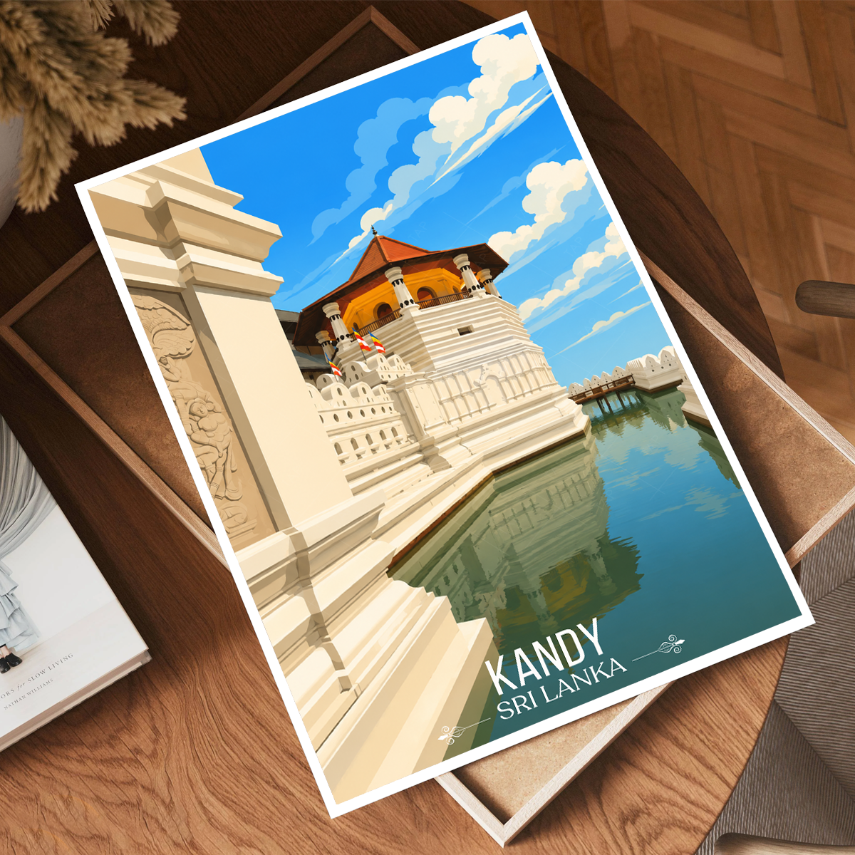 Kandy - Sri Lanka - Travel Poster Print Modern Style Wall Art - Art Print - Travel Art Poster