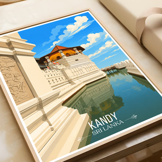 Kandy - Sri Lanka - Travel Poster Print Modern Style Wall Art - Art Print - Travel Art Poster