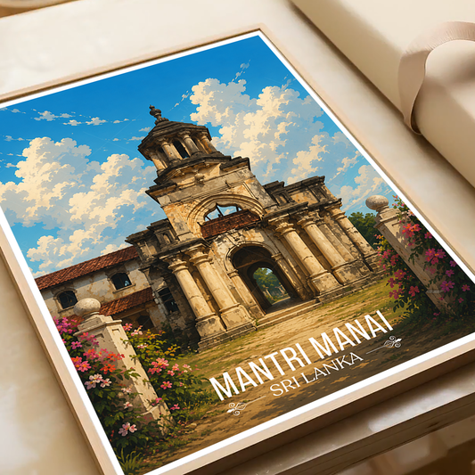 Mantri Manai - Sri Lanka - Travel Poster Print Modern Style Wall Art - Art Print - Travel Art Poster