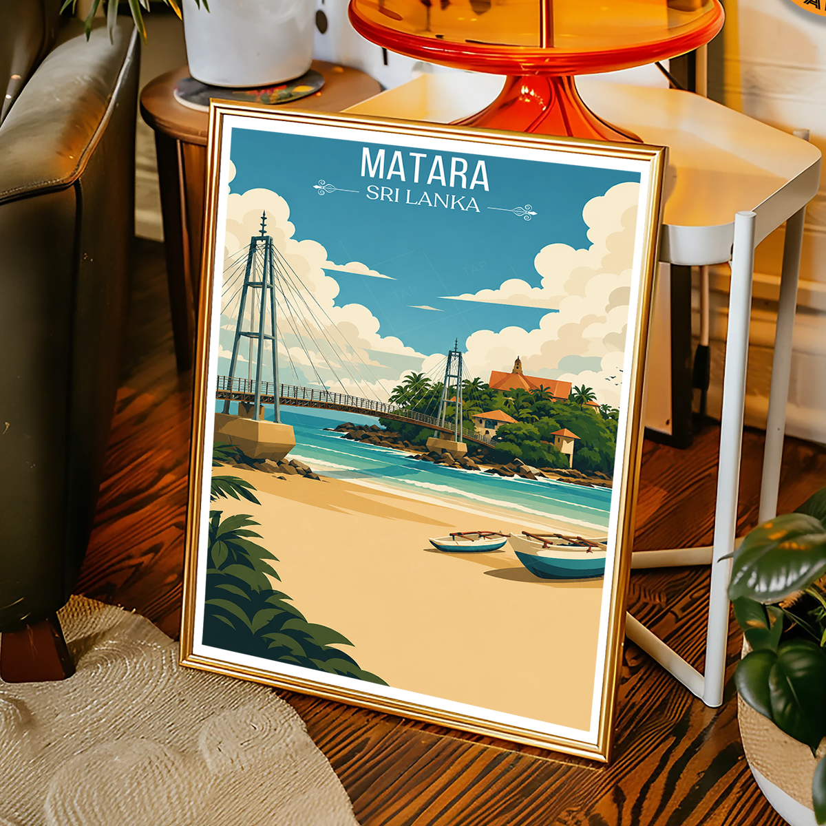 Matara - Sri Lanka - Travel Poster Print Modern Style Wall Art - Art Print - Travel Art Poster