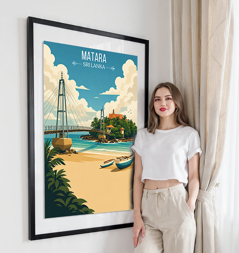 Matara - Sri Lanka - Travel Poster Print Modern Style Wall Art - Art Print - Travel Art Poster