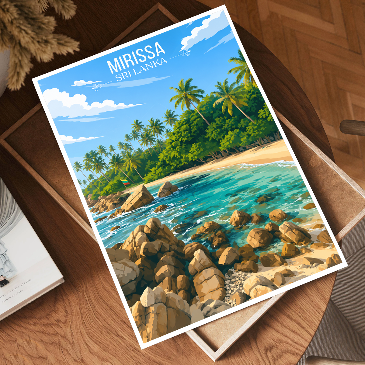 Mirissa - Sri Lanka - Travel Poster Print Modern Style Wall Art - Art Print - Travel Art Poster