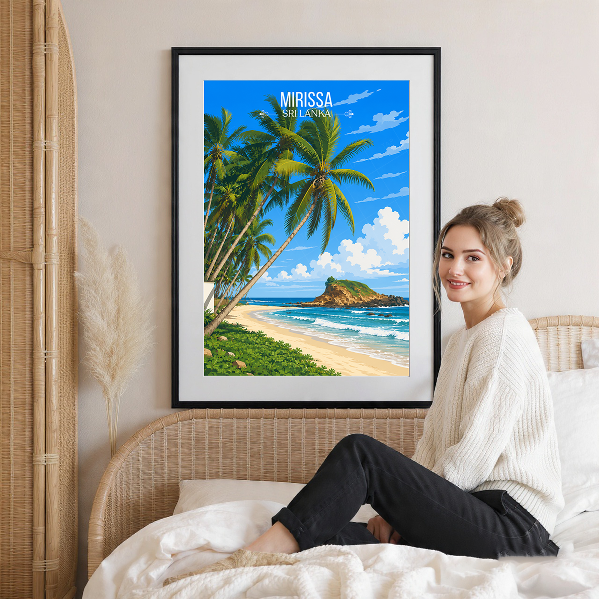 Mirissa - Sri Lanka - Travel Poster Print Modern Style Wall Art - Art Print - Travel Art Poster