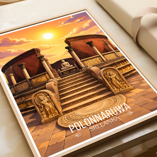 Polonnaruwa - Sri Lanka - Travel Poster Print Modern Style Wall Art - Art Print - Travel Art Poster