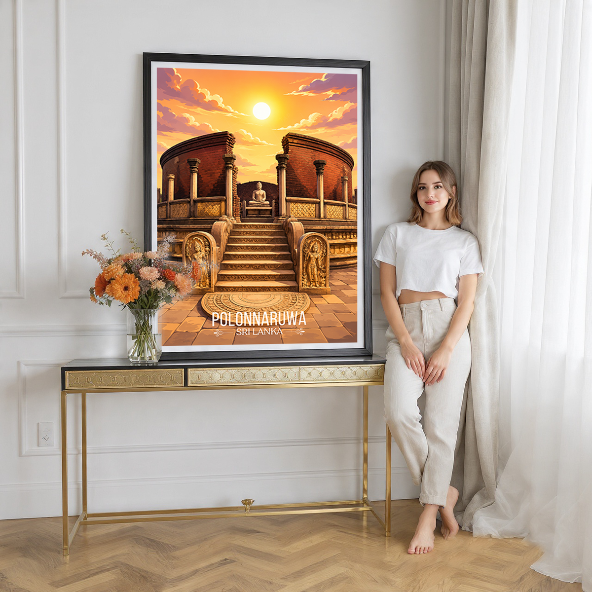 Polonnaruwa - Sri Lanka - Travel Poster Print Modern Style Wall Art - Art Print - Travel Art Poster