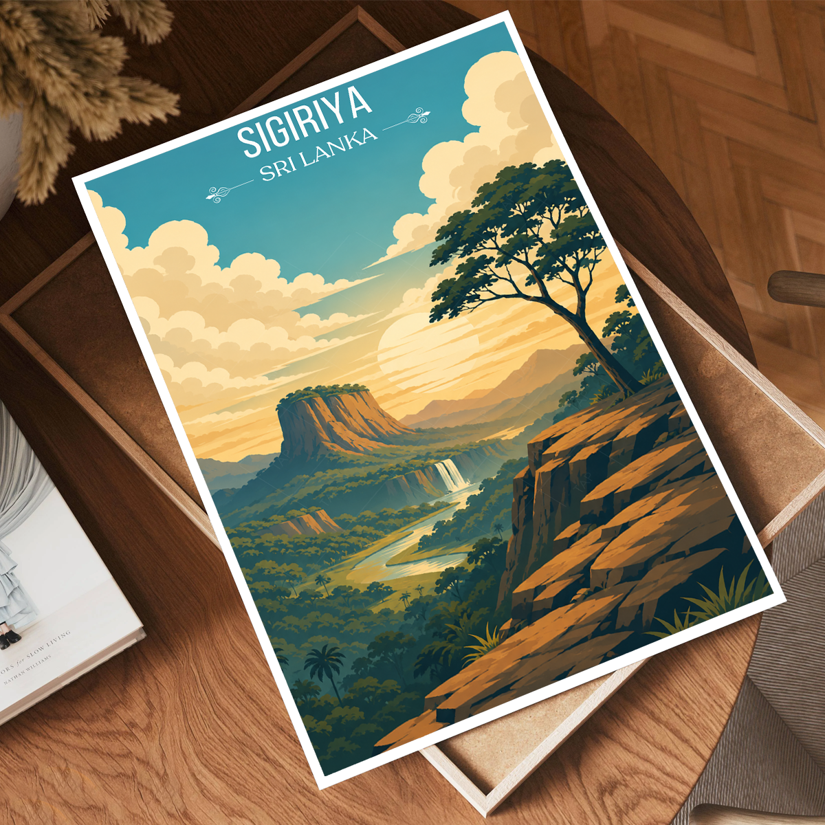 Sigiriya - Sri Lanka - Travel Poster Print Modern Style Wall Art - Art Print - Travel Art Poster