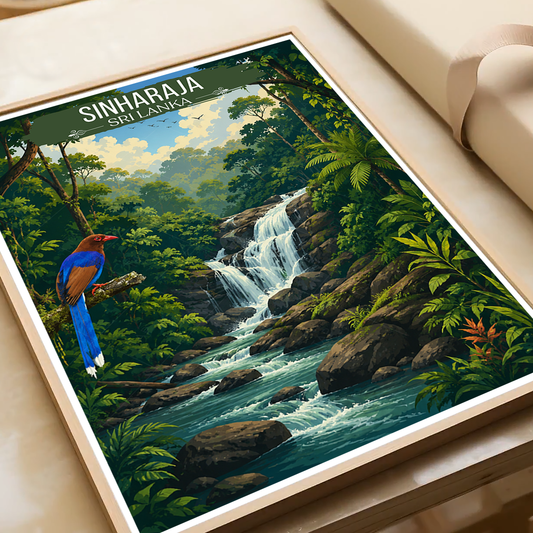 Sinharaja - Sri Lanka - Travel Poster Print Modern Style Wall Art - Art Print - Travel Art Poster