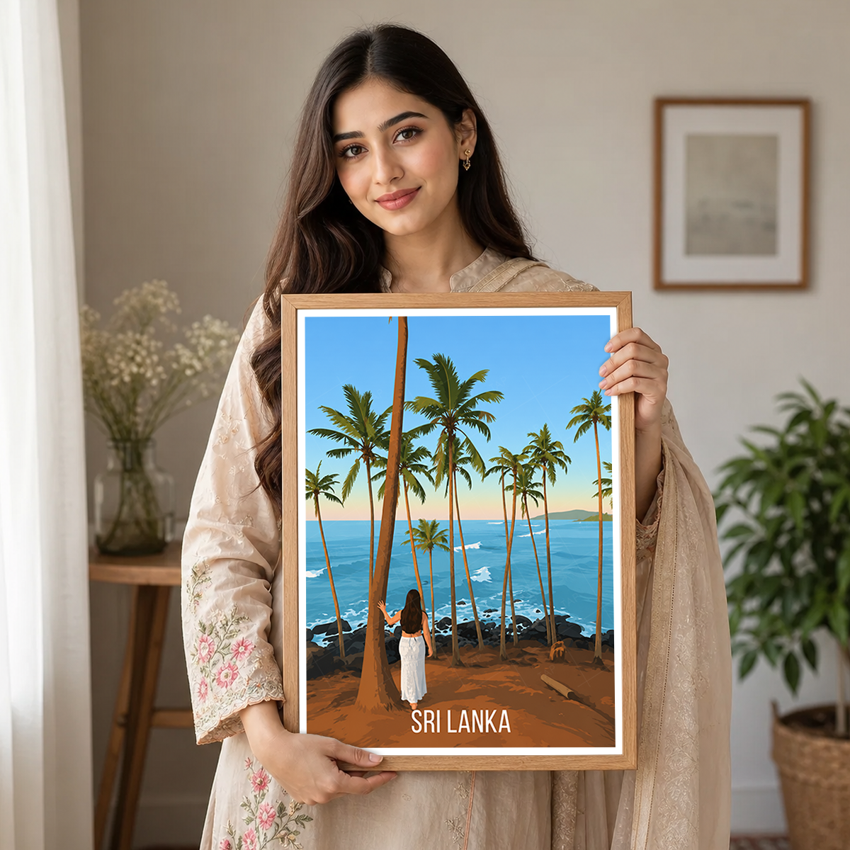 Sri Lanka - Travel Poster Print Modern Style Wall Art - Art Print - Travel Art Poster
