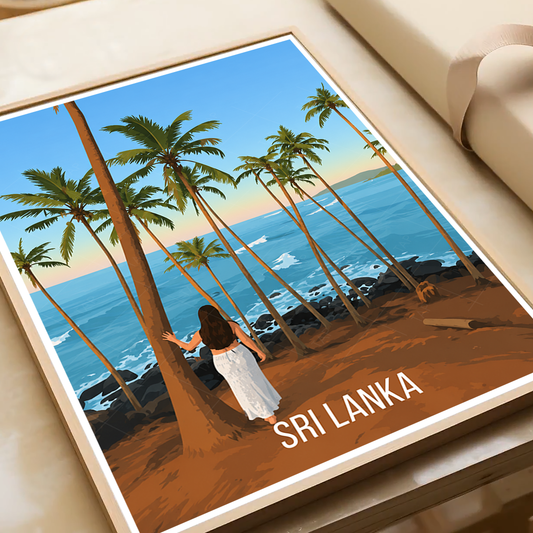 Sri Lanka - Travel Poster Print Modern Style Wall Art - Art Print - Travel Art Poster