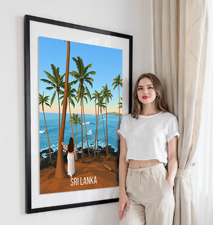 Sri Lanka - Travel Poster Print Modern Style Wall Art - Art Print - Travel Art Poster