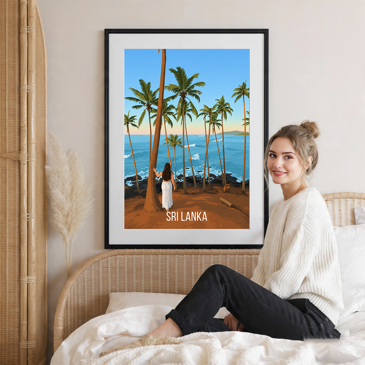 Sri Lanka - Travel Poster Print Modern Style Wall Art - Art Print - Travel Art Poster