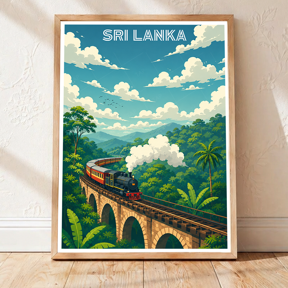 Sri Lanka - Travel Poster Print Modern Style Wall Art