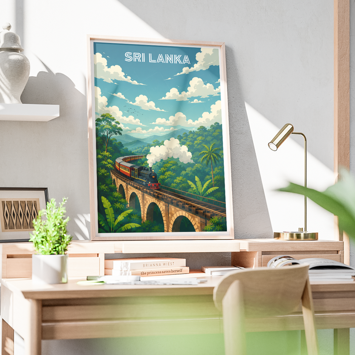 Sri Lanka - Travel Poster Print Modern Style Wall Art